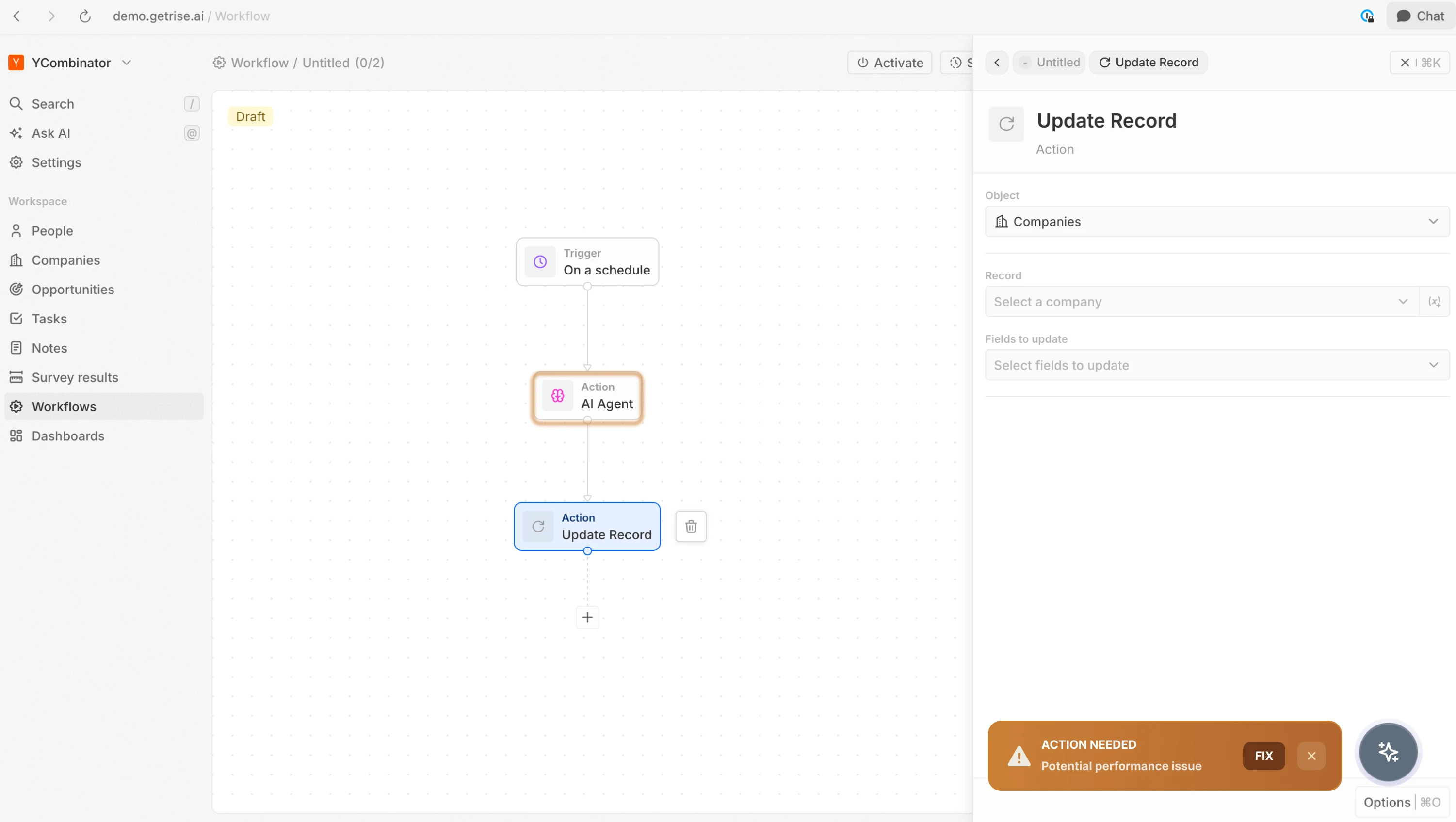 Deway AI assistant dashboard showing intelligent product guidance, real-time issue detection, and self-learning knowledge graph for personalized user assistance